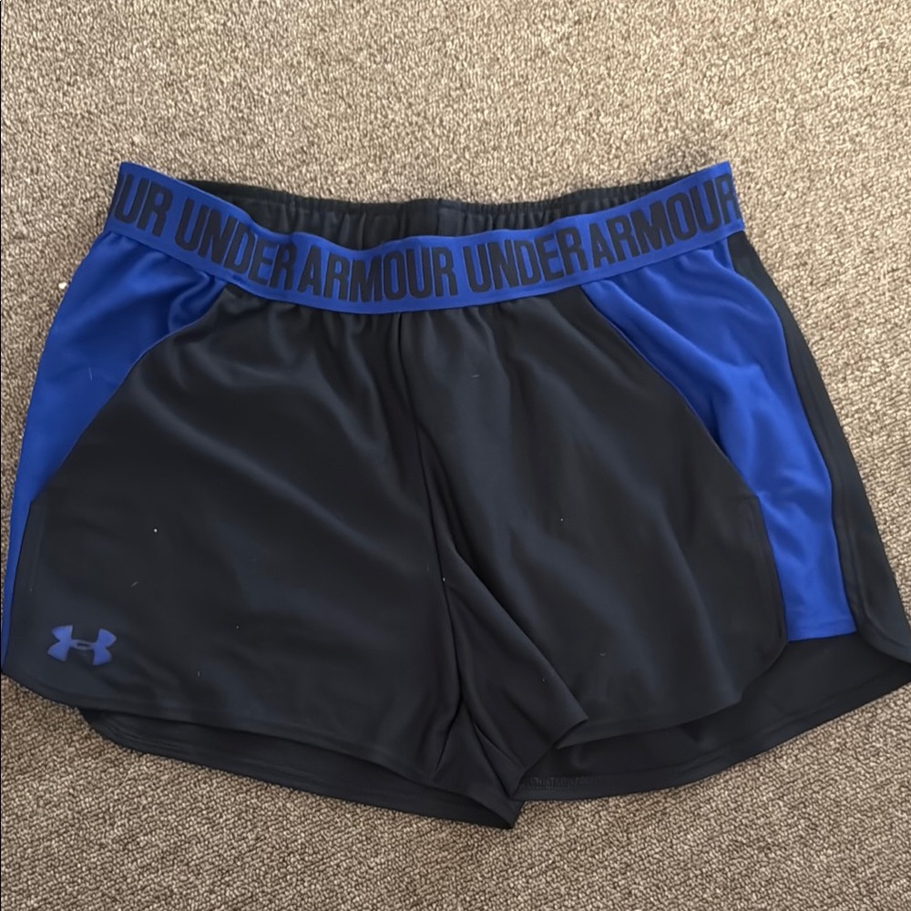 Under Armour Black and Blue Performance Shorts